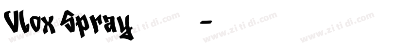 Vlox Spray 手绘字体字体转换